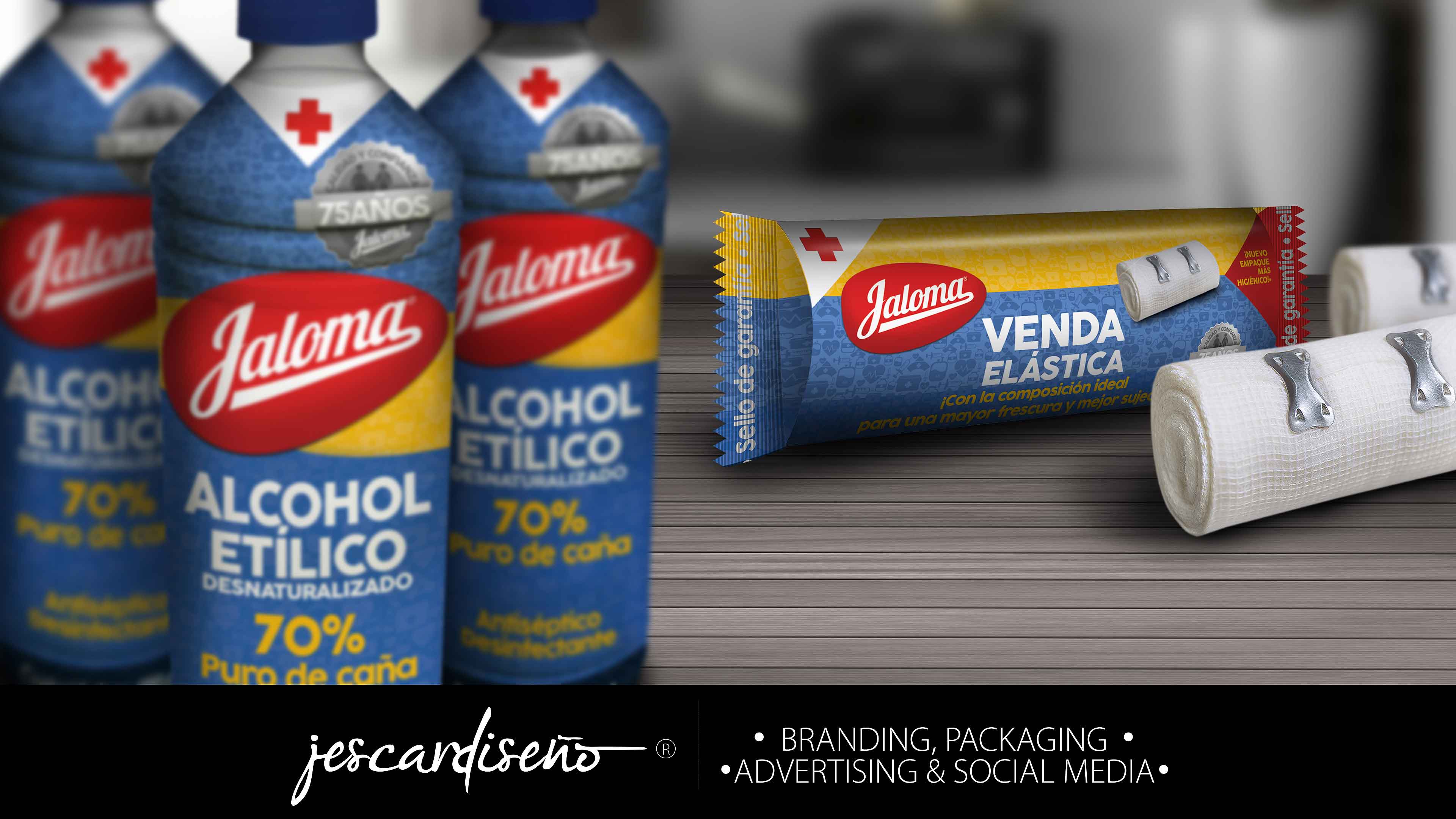 jaloma curacion alcohol packaging branding jescardiseno