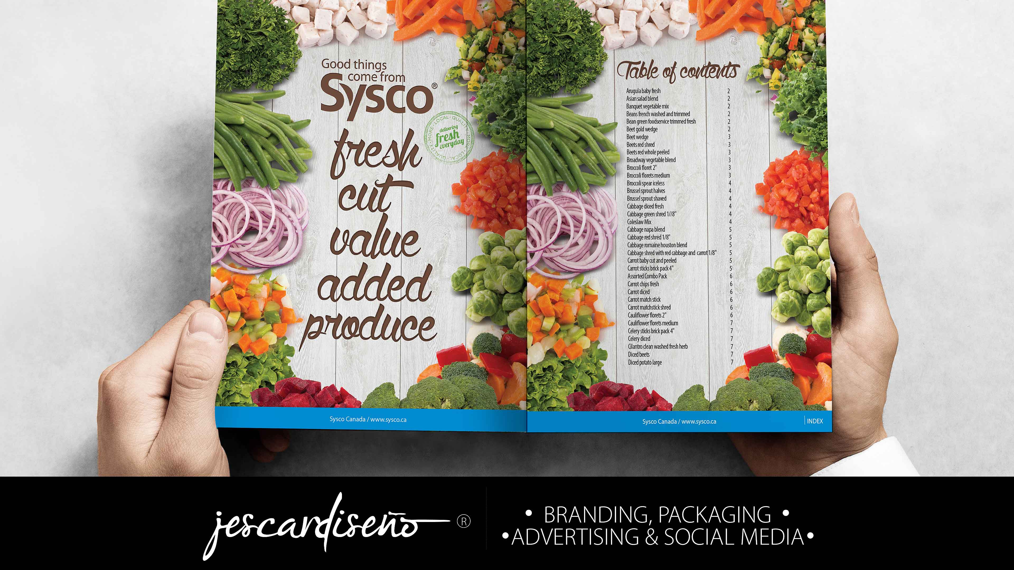 sysco brochure branding advertising jescardiseno portafolio b